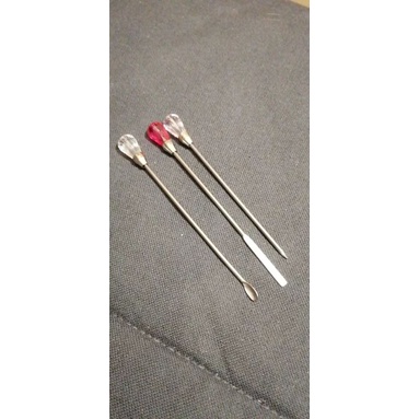 alat aduk powder 3PCS stirring rod nail art stainless alat pengaduk gel polish / etc