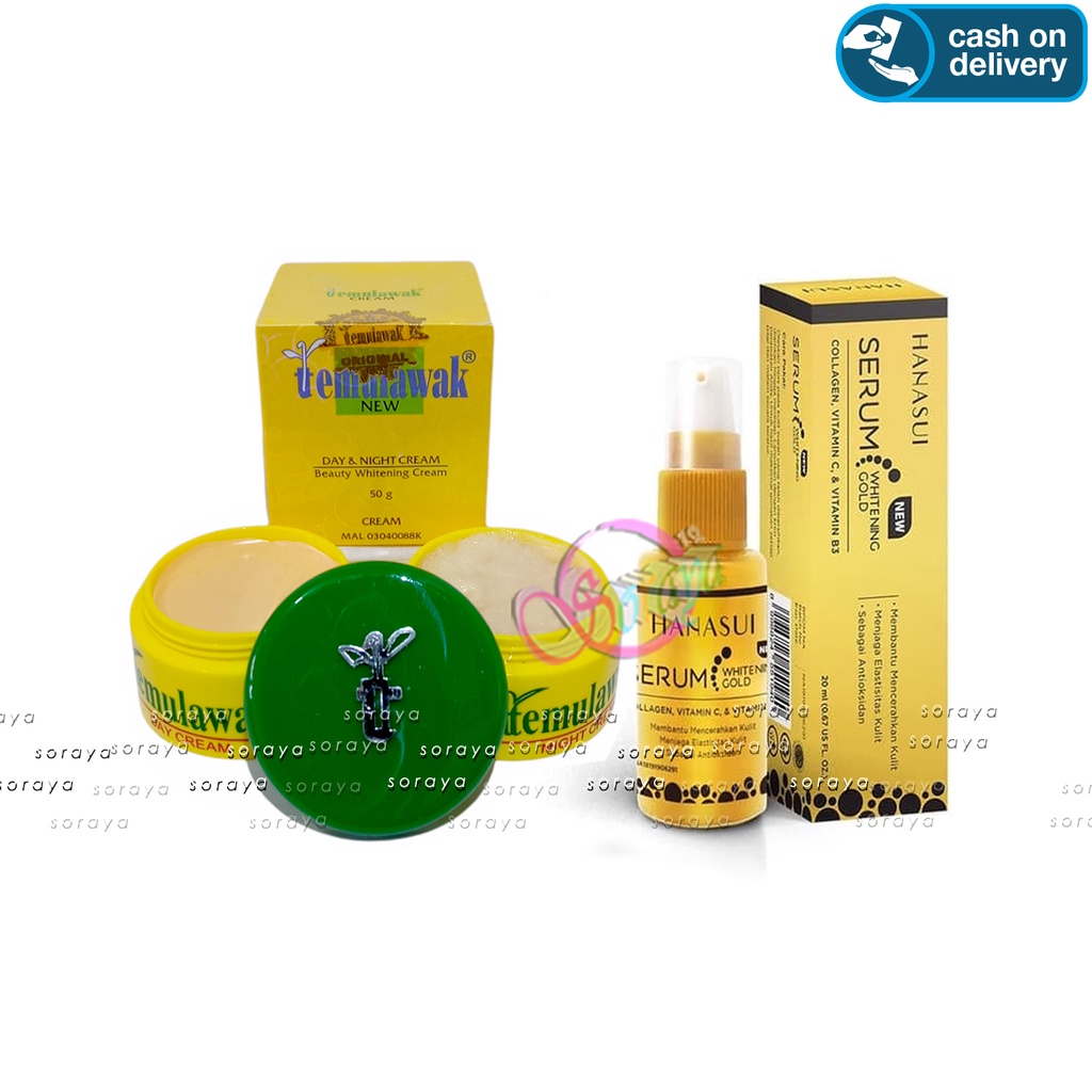 Cream Temulawak Siang & Malam Original Blink - Blink Plus Hanasui Serum Gold Original Jaya Mandiri