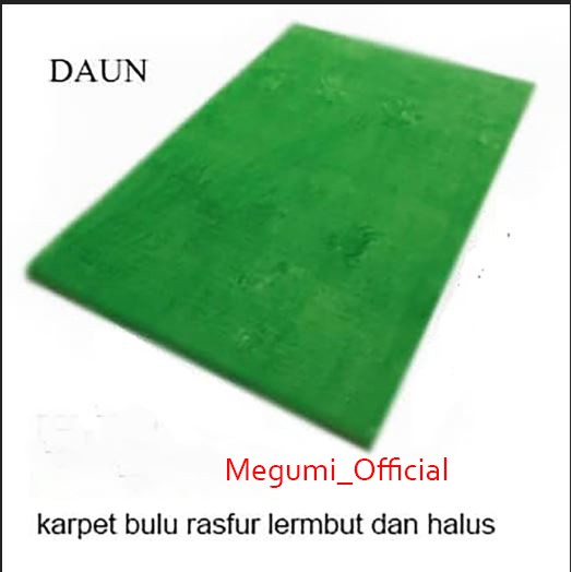 Karpet bulu 100x150x2cm polyfoam-Hijau daun