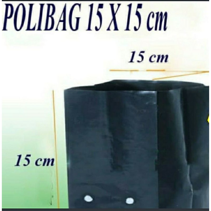 Plastik Polibag 15cm x 15cm berat 500gram