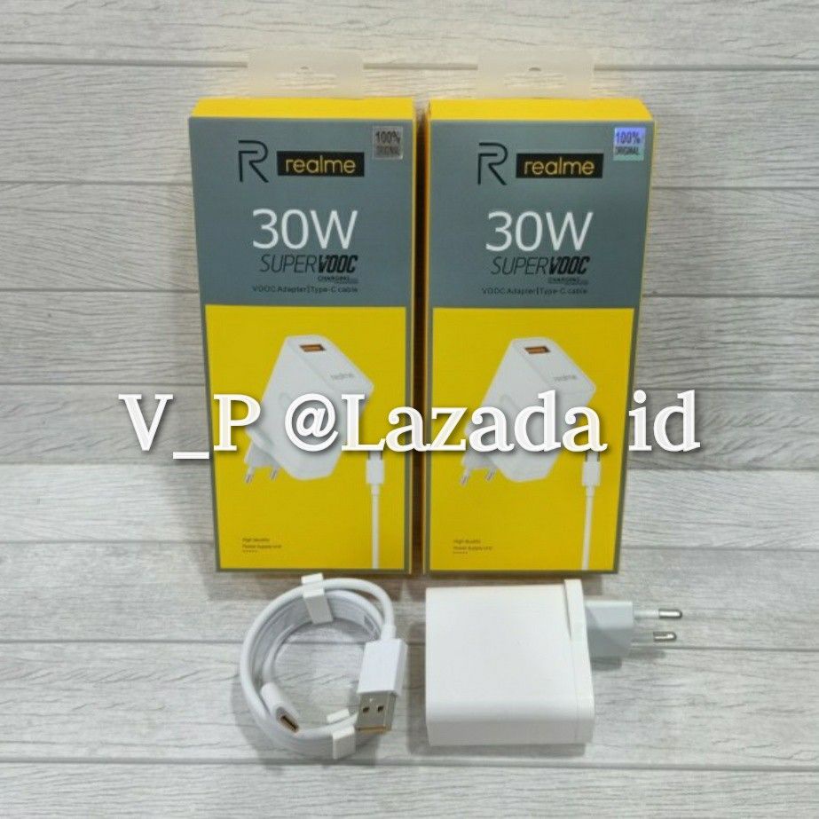 SuperVOOC 30W Charger Cas Realme C17 - Realme Narzo - Realme X2 X3 Super VOOC Fast Charging 30 Watt Original Kabel USB Type C