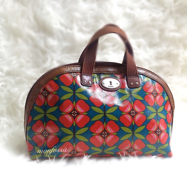 TAS FOSSIL KEYPER DOME FLORAL CHERRY PRELOVED