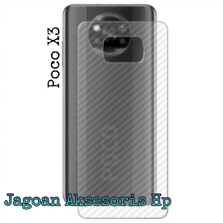 GARSKIN Sticker Carbon Xiaomi Poco F4 5G / Poco F4 GT / Redmi K40S / Redmi K50 Gaming / Poco X3 Skin Carbon Transparan Fiber Protection Back Sticker Carbon