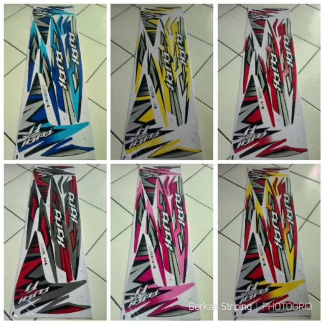 (Bisa COD) Striping Stiker Variasi Thailand Motor Honda Vario 110 FI Fi - Click Grafis 2018