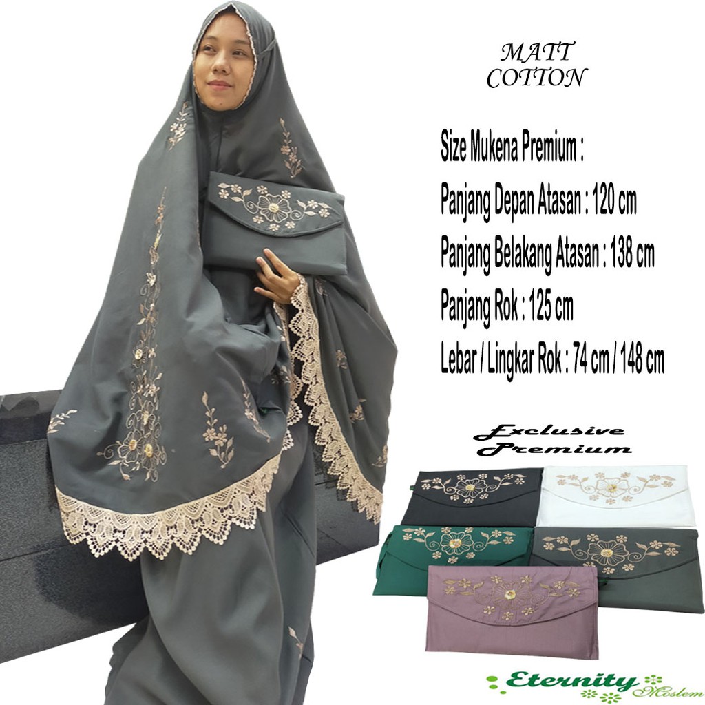Mukena Bordir Timbul 2in1 Mukena Dewasa Mukena ETERNITY premium Mukena Rukuh