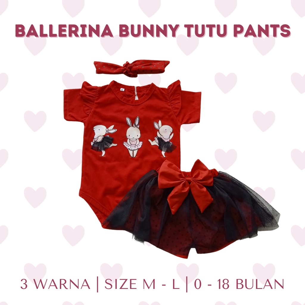 Renkidswear baju jumper bayi anak perempuan romper newborn baby cewek 0 12 18 bulan BALLERINA BUNNY TUTU PANTS jumper fashion setelan jumper anak perempuan