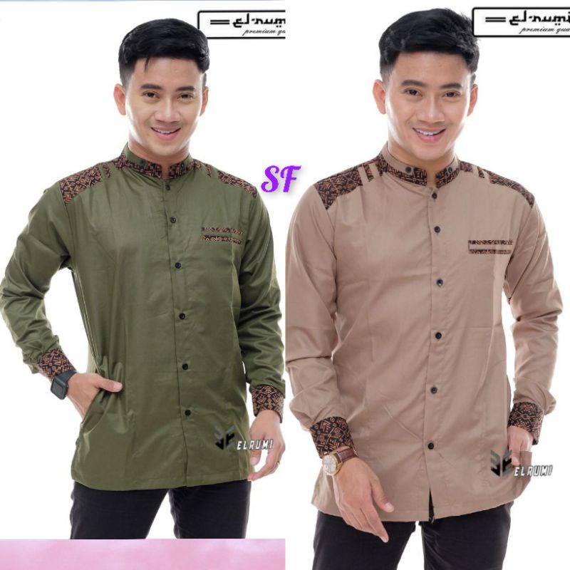 baju koko adidas batik/baju koko motif batik/koko terbaru/koko hadroh/seragam hadroh