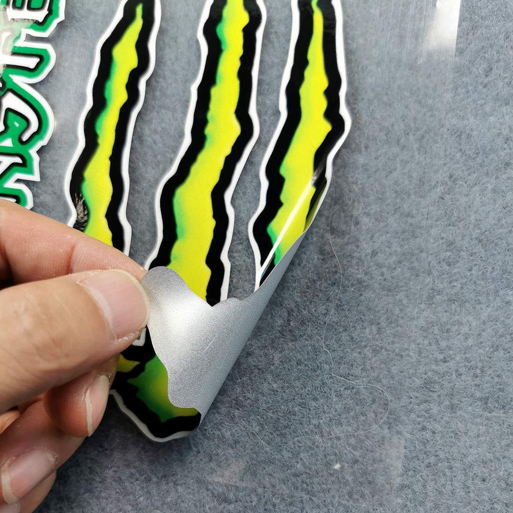 Stiker Reflektif Anti Air Motif Monster Energy Untuk Dekorasi Motorcross Mobil