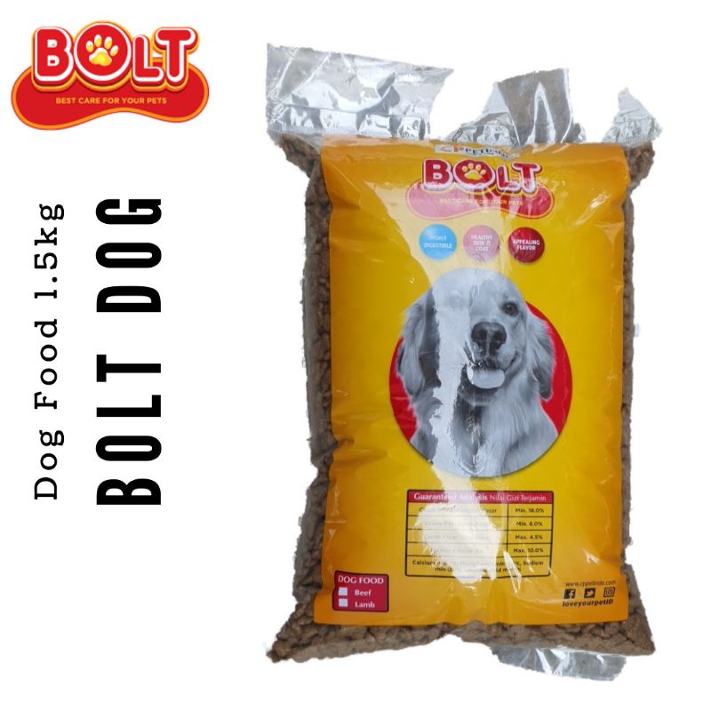 Petshop Bandung || Bolt Dog 1.5kg - Makanan Anjing Semua Usia Puppy & Dewasa