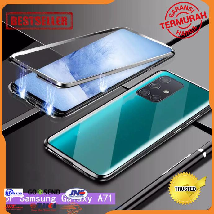 CASE SAMSUNG A71 2020 MAGNET MAGNETIC GLASS CASING COVER METAL