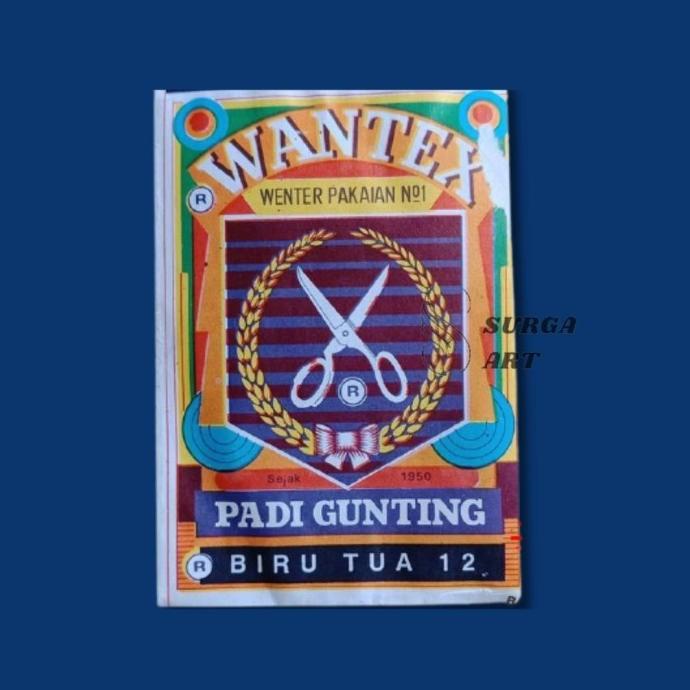 BISA COD WANTEX BIRU TUA 12 Wenter Padi Gunting Pewarna Kain Pakaian NAVY