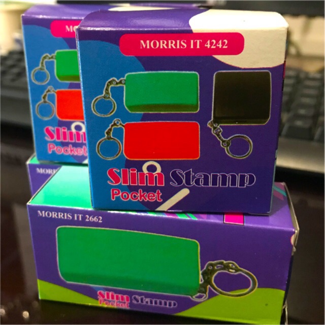 

SLIM STAMP POCKET Stempel Automatic Gantungan Kunci Mudah Dibawa Kemana Saja High Quality