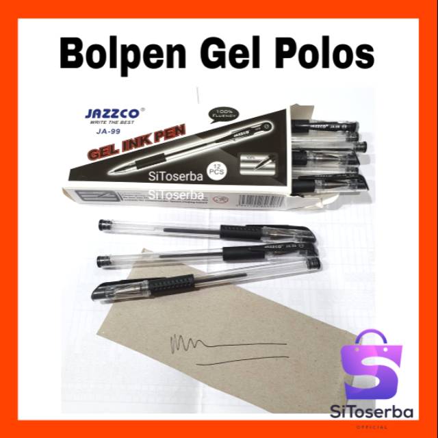 BOLPEN GEL HITAM POLOS BAGUS - PEN MAKNA - PULPEN HITAM - SNOWMAN SARASA KOKORO JOYKO KENKO STANDART