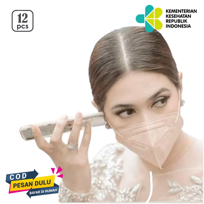 Masker KN 95 5Ply 12pcs Warna Soft Protective Mask Earloop Disposable Mask original Embos Premium