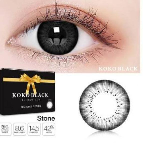 Promo >> Softlens Koko Black Stone -0,25 sd -3,00 / Soflen X2 Exoticon / Softlens Black Big Eyes Min
