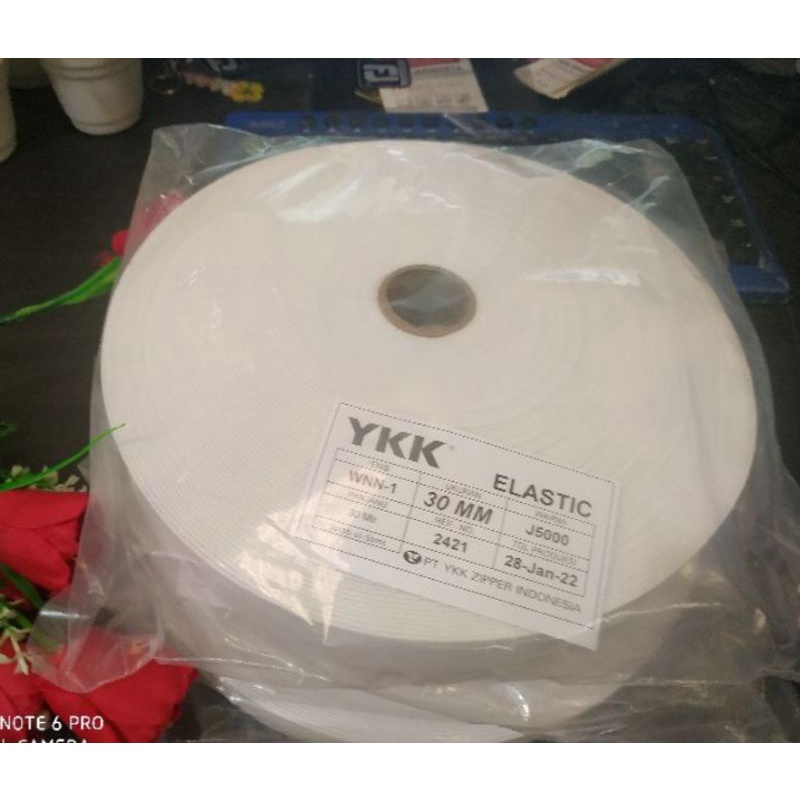 karet elastis ykk/ban karet pinggang ykk/permeter elastis karet ykk
