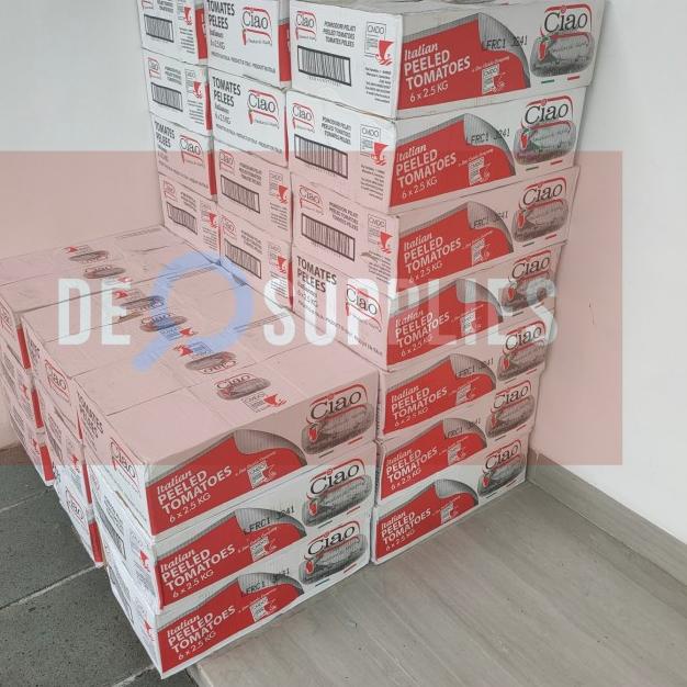 

➶ Ciao Italian Peeled Tomato Premium 2550gr Tomat Kupas Chopped Tomato ♬