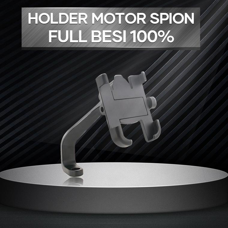 O6C9 holder hp motor besi di stang/phone holder hp motor beat/holder hp motor stang/tempat hp di mot