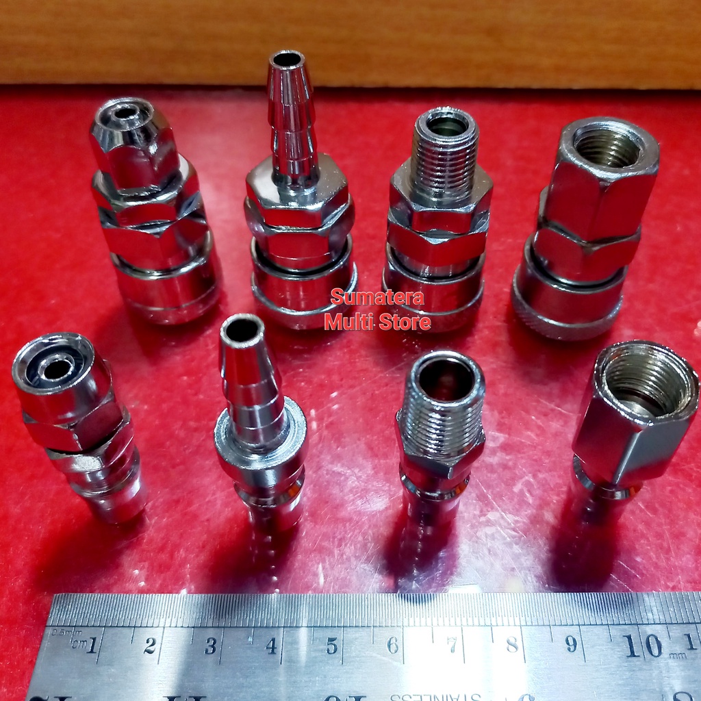 Jual Coupler Jantan Betina Sambungan Selang Kompresor Angin Pf Ph Pm Pp Sf Sh Sm Sp Quick