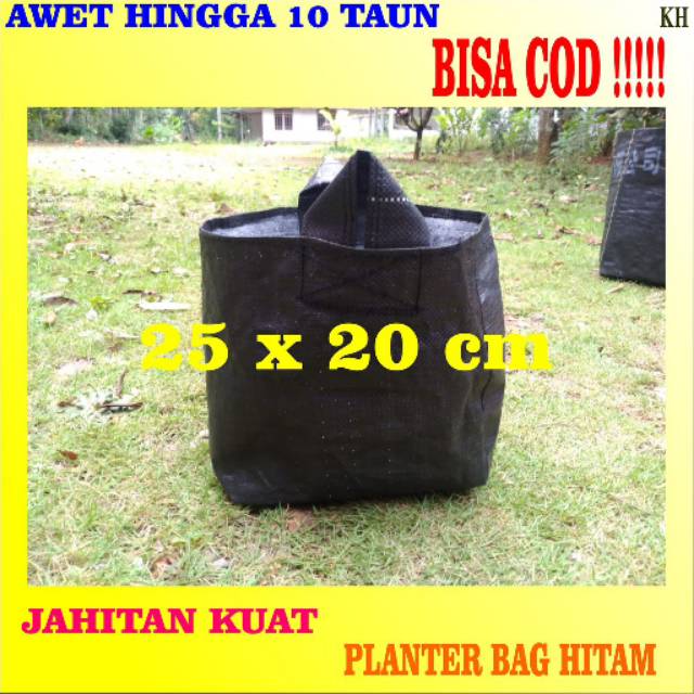 Planter Bag 12 Liter Terpal Tebal | Planterbag Hitam Pot Tanaman Besar Polybag Kuat Media Tanam Sayu