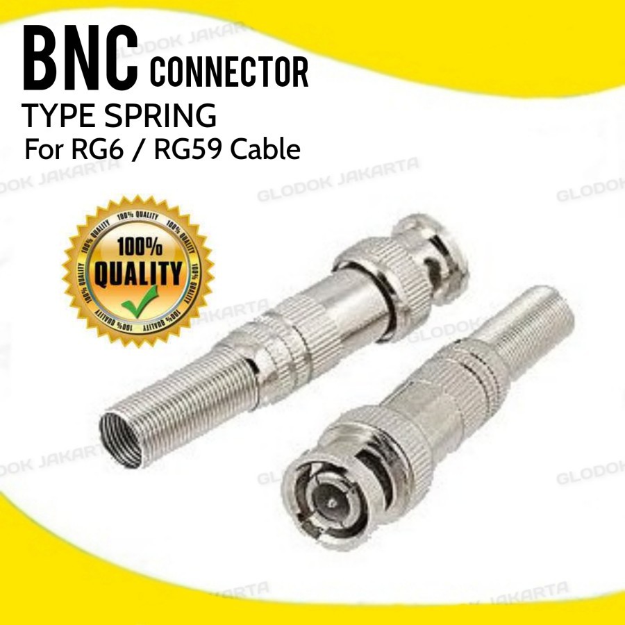 Jack BNC Male Connector Konektor BNC Model Baut / Spring