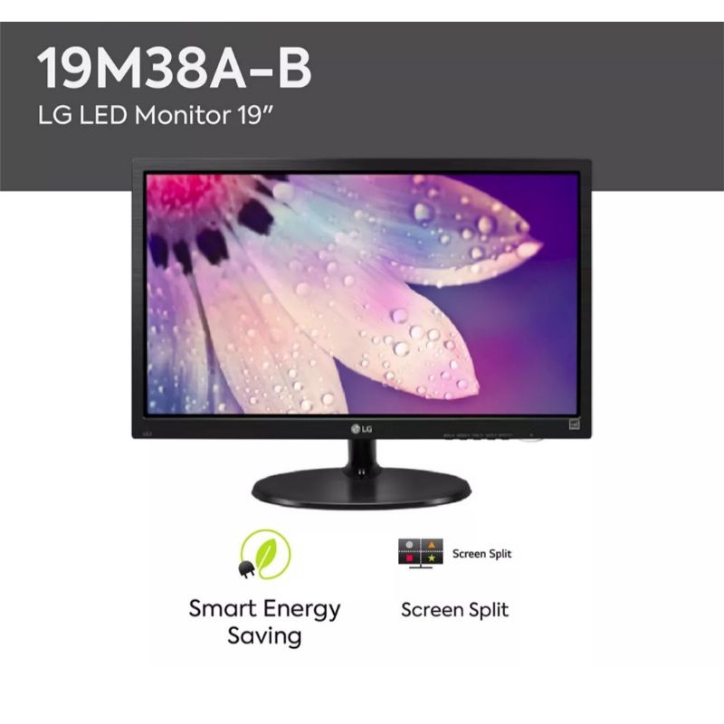 LG 19M38A Led Monitor 19 inch HD Vga Port