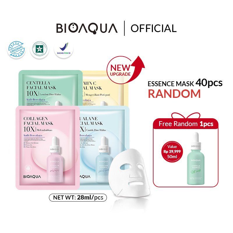 Masker Bioaqua Sheet New Essense 10x aman Bpom