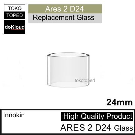 koleksi tabung bahan kaca Innokinn ARES 2 D24 | 24mm warna glass bening