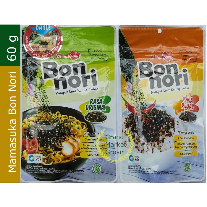 

Q1254521 Mamasuka Bon Nori Rumput Laut Kering Tabur 60 G - Pedas Dw51Sqs