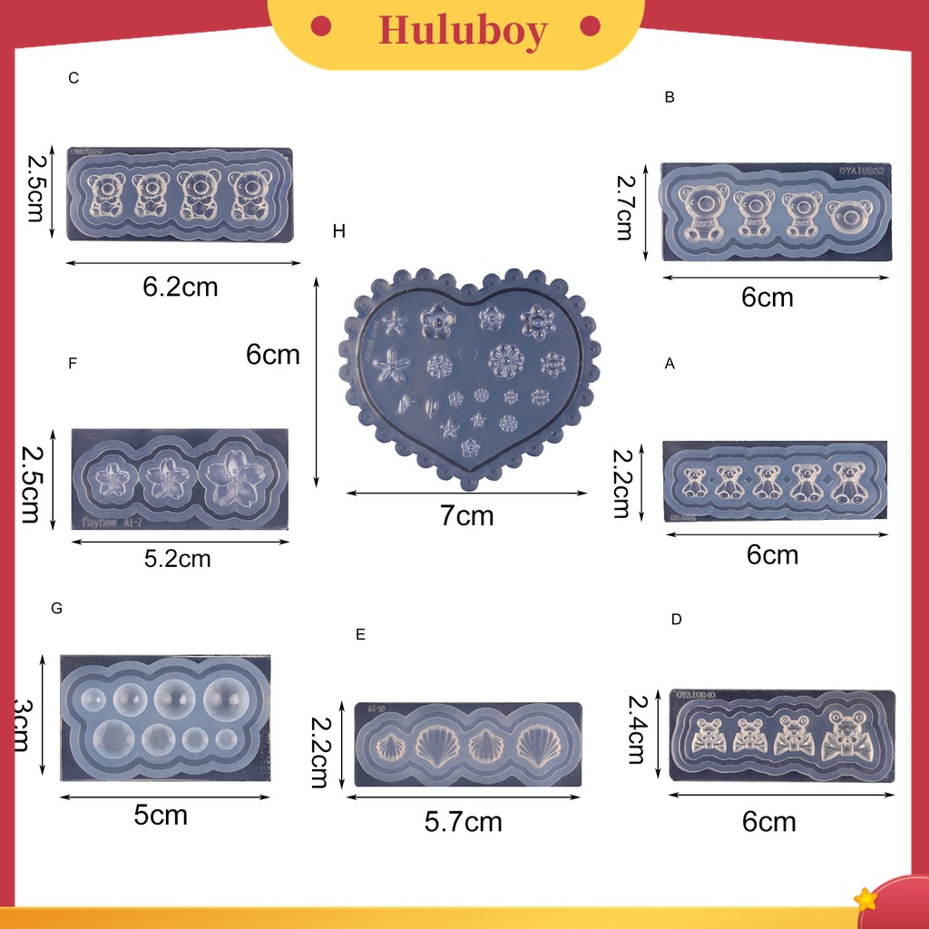 Huluboy Huluboy♡ Cetakan Stempel Kuku 3D Bahan Silikon Transparan Untuk Nail Art DIY