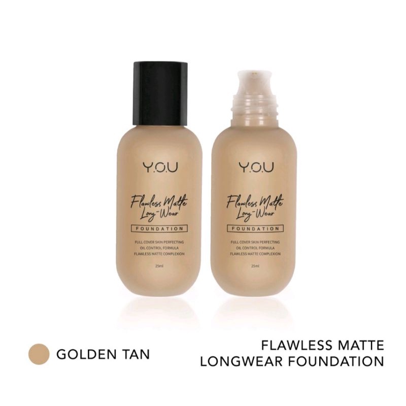 YOU Basic Collection Flawless Matte Long Wear Foundation - Golden Tan