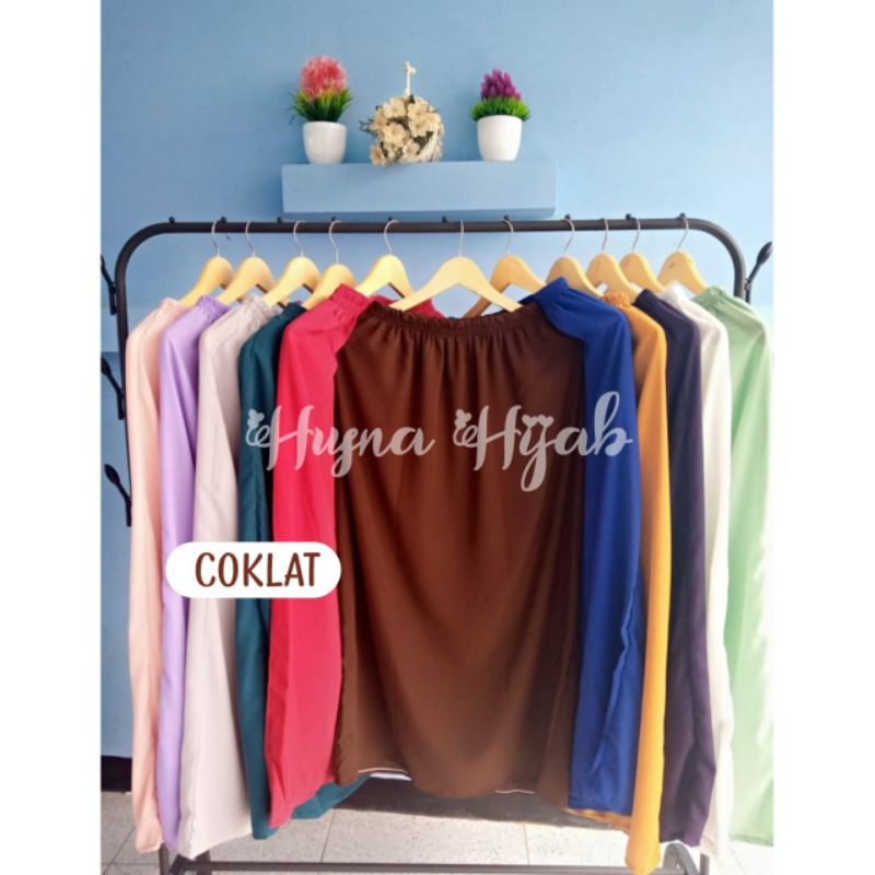 [HUSNA COLLECTION] Rok Wolfis Full Karet / Rok Wolfis