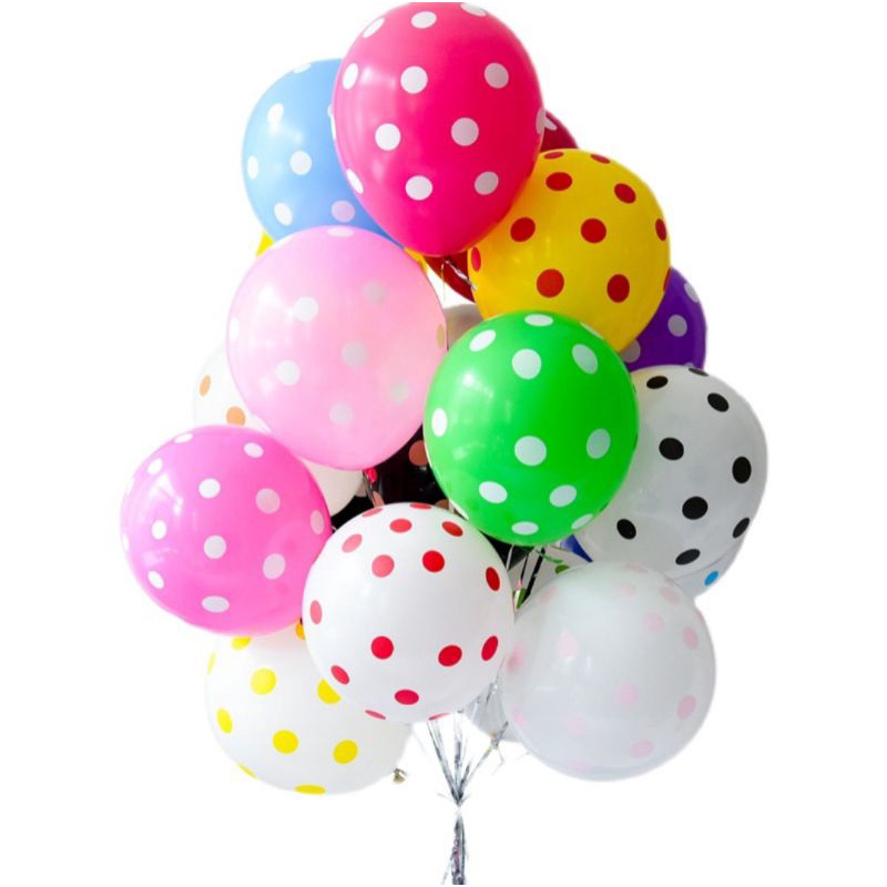 Balon Lateks Motif Polkadot 40Pcs Dekorasi Ulang Tahun Party