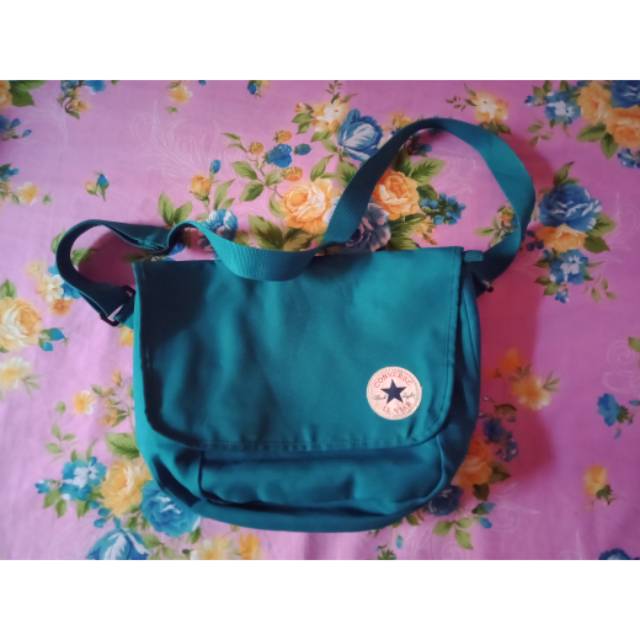 Sling bag converse hijau tosca lawas ORIGINAL