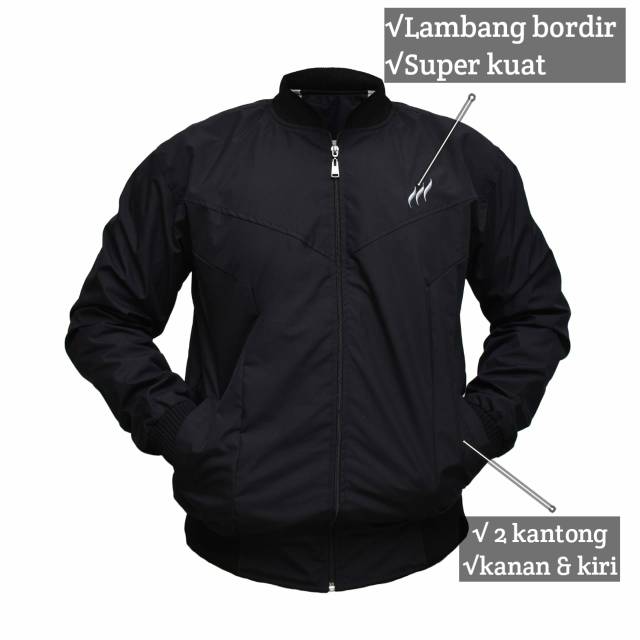 JAKET MOTOR PRIA-PARASUT -WATERPROOF - MODEL BOMBER - JAKET BANKERS BKR