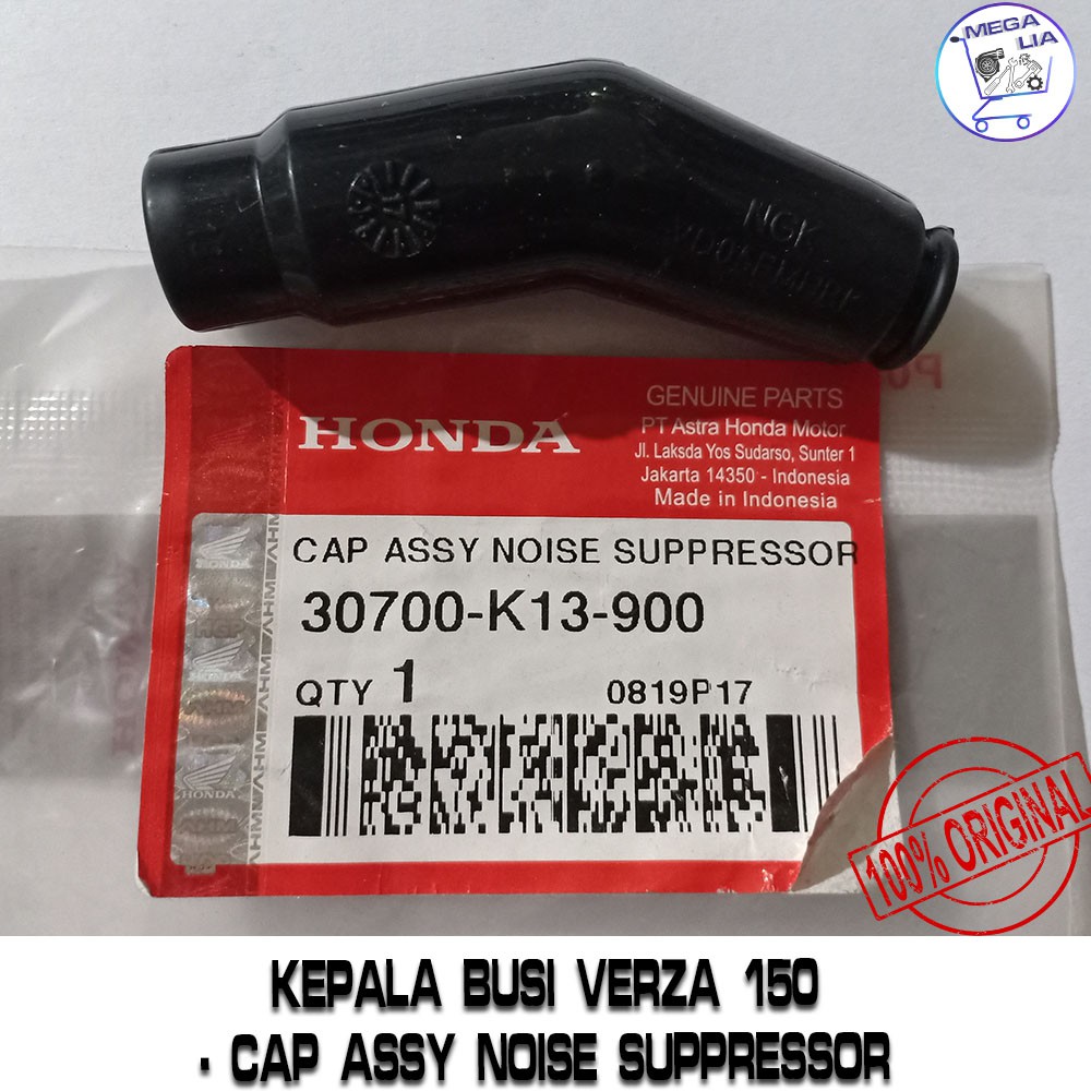Kepala Busi Verza 150 - Cap Assy Noise Suppressor ORI HONDA 100%  30700-K13-900