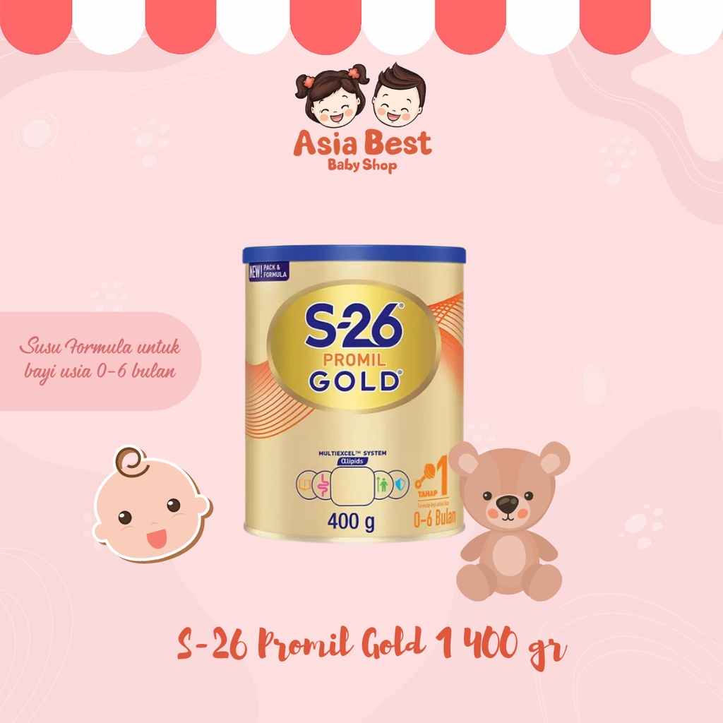 S-26 Gold Promil Tahap 1 400 GR / Susu Formula untuk bayi usia 0-6 bulan