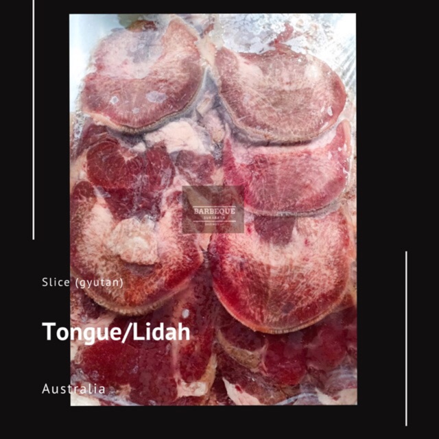 

TONGUE SLICED 1kg / GYUTAN /IMPORT /