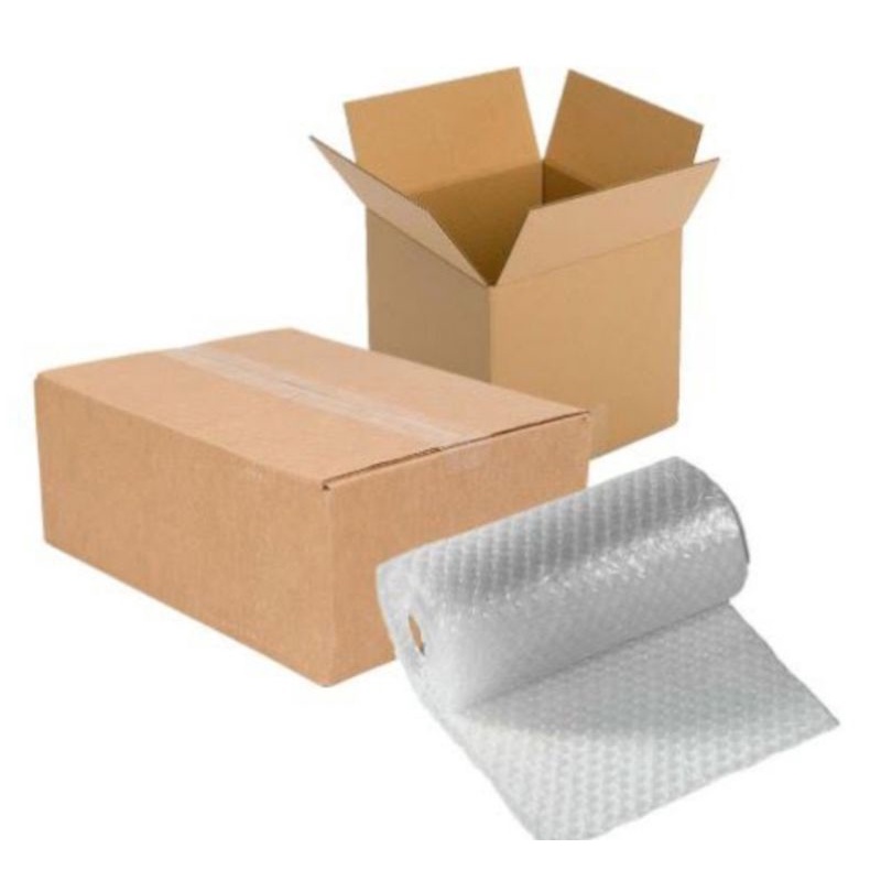 

Tambahan extra bubble wrap dan kardus