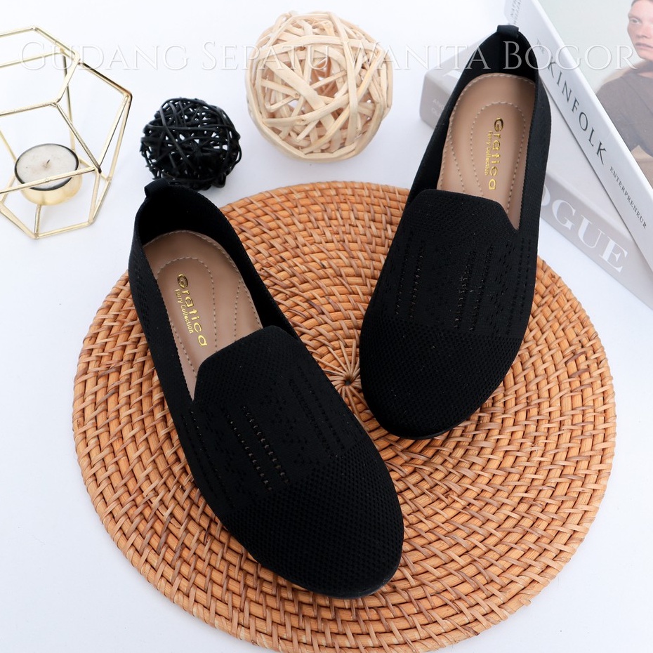 Gratica Sepatu Wanita Flatshoes Rajut PS 10