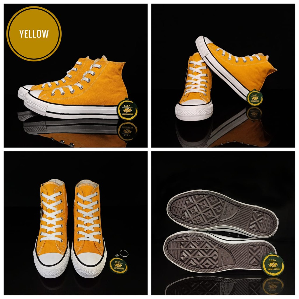 (BISA COD) SEPATU SNEAKERS CLASSIC YELLOW TINGGI PRIA WANITA PREMIUM