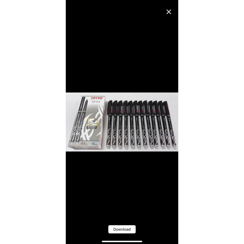 

PULPEN BISA DIHAPUS, ERASABLE GEL PEN GP-279 JOYKO SHOKYO GEL 0.5 ATK