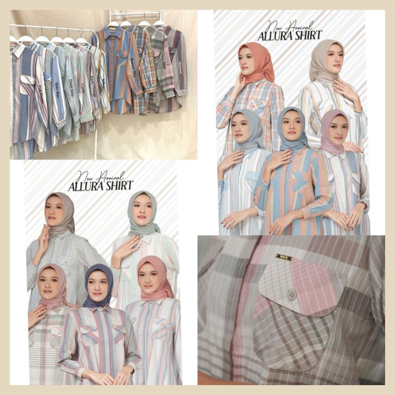 My Lady ALLURA Shirt - Original Kemeja Tunik Print Katun Triset Shirt Blouse Casual Formal Atasan Wa