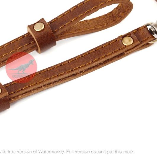 

☏ ID Card Kalung Holder Name Tag Souvenir ID Card Kulit PU QUICK COKLAT ✳