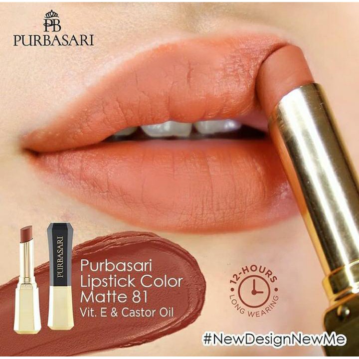 Purbasari Lipstick Color Matte Kemasan Baru Shopee Indonesia Warna lipstik purbasari matte kuas