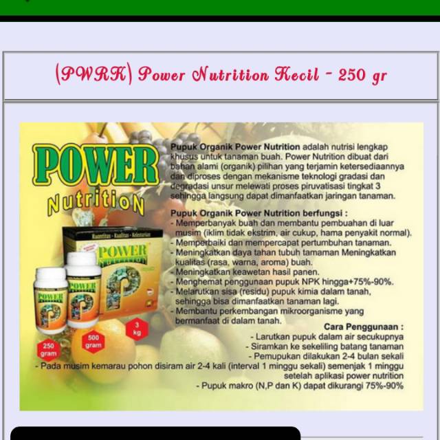 Power nutrition