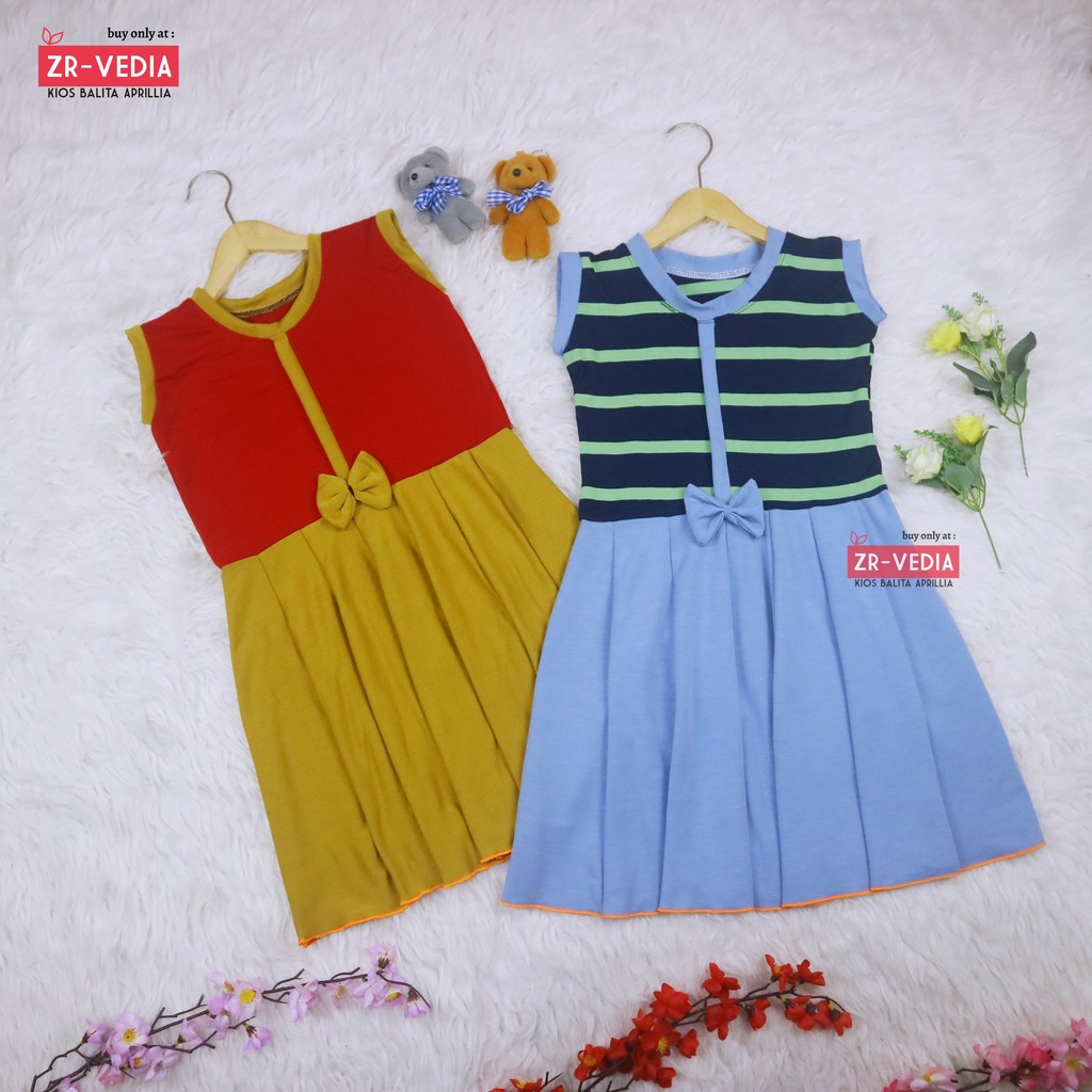 Dress Sinta uk 5-6 tahun / Dres Anak Perempuan Cewek Baju Motif Murah Casual Pesta Yukensi Adem