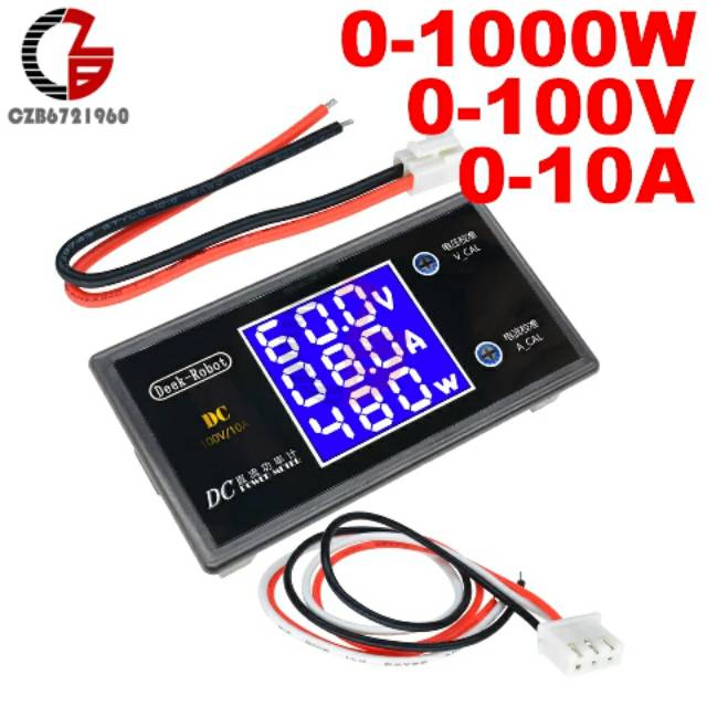 Voltmeter Ammeter 12V 10A DC Power Wattmeter KWh