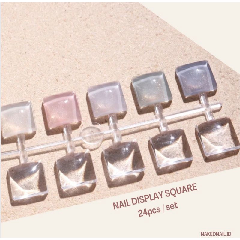 nail display square display kotak 1 set isi 24 nail art nailart