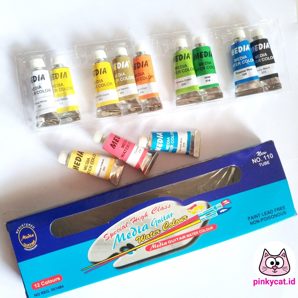

Cat Air Media Guitar Water Colour 12 Warna Murah DIY Anak
